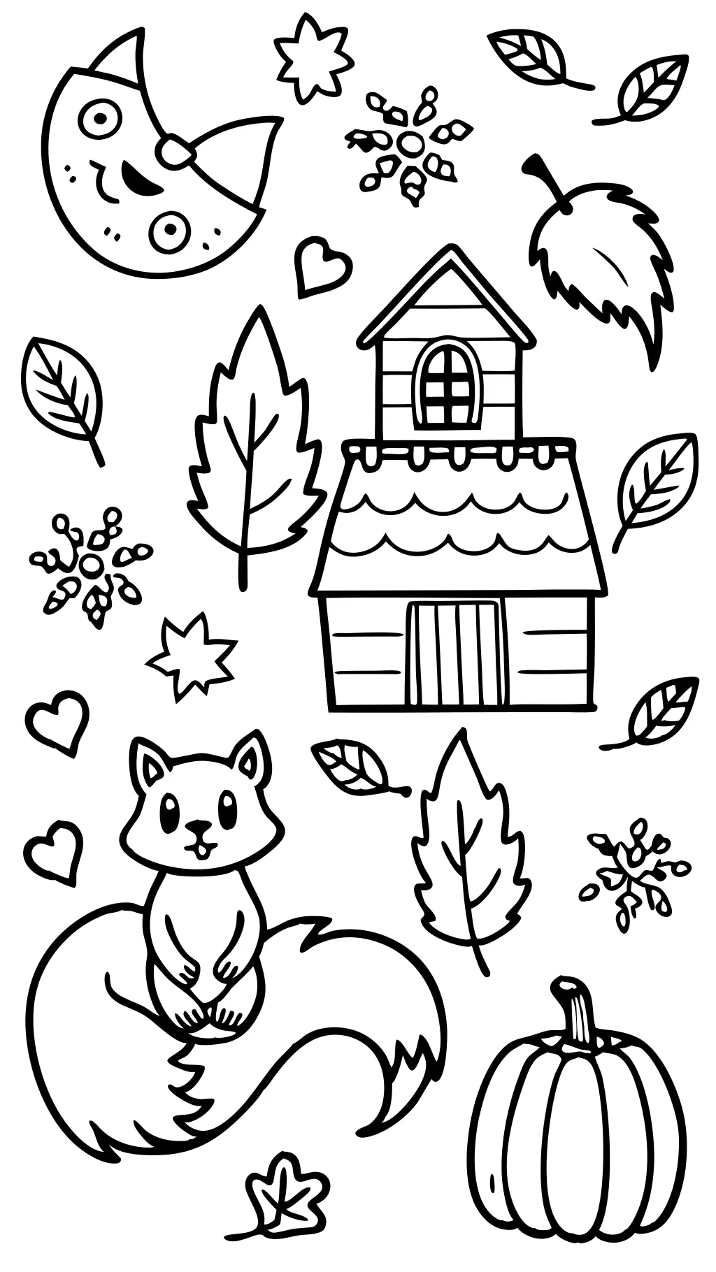 preschool fall coloring pages